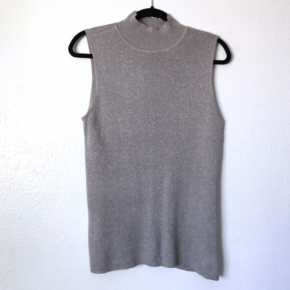 🛑SOLD🛑 CHICO'S Sparkly Silver Sweater Tank