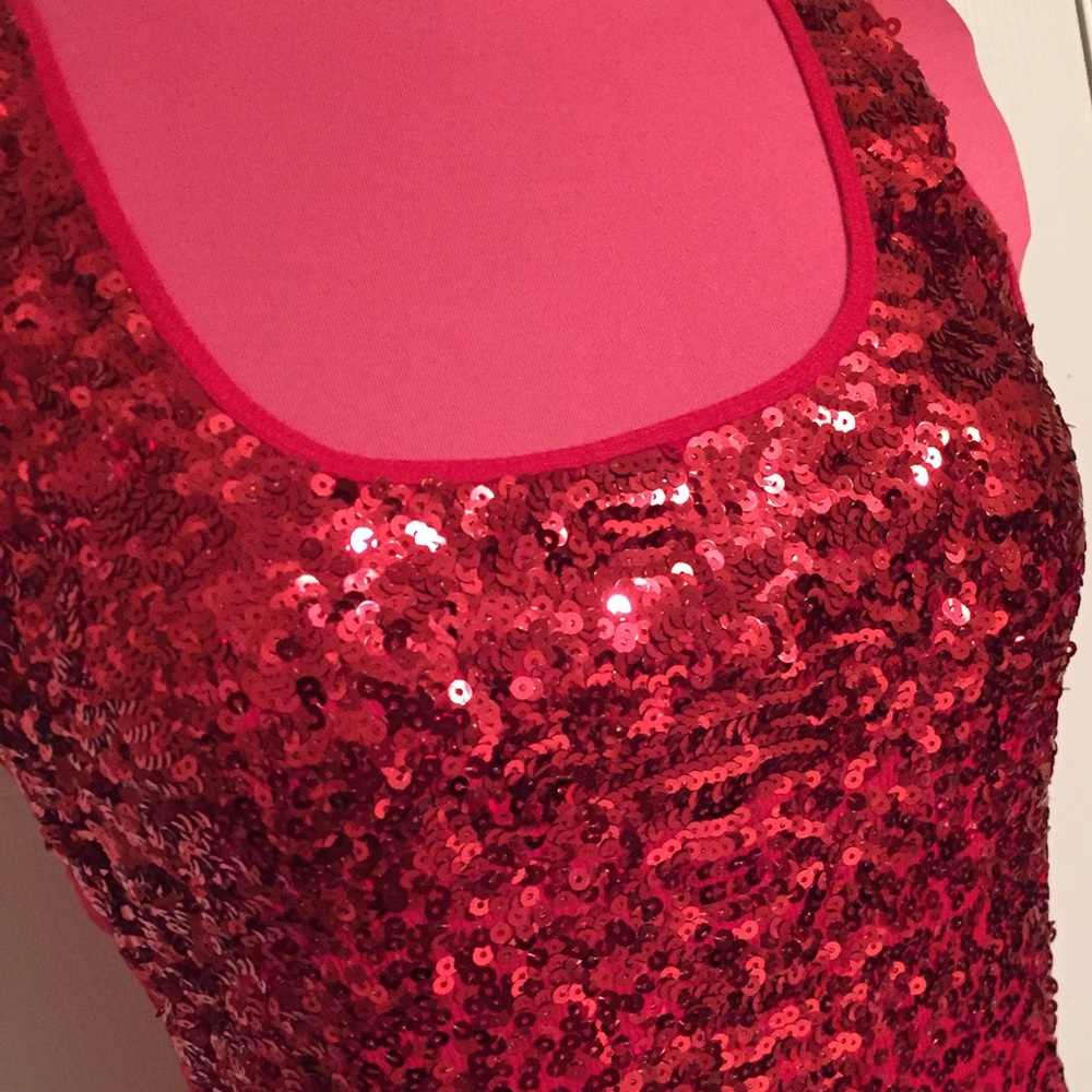 Sequin red tank
