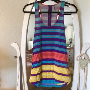 Multicolored striped tank top! Size S