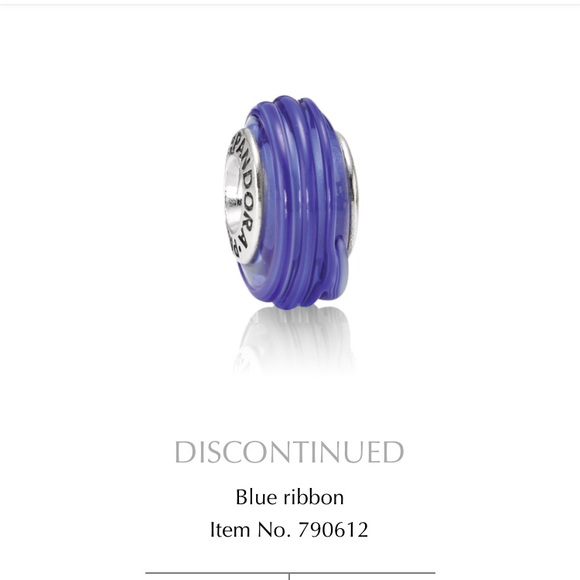 Pandora Jewelry - ✨Final Price Drop✨Pandora Blue Ribbon Murano Glass