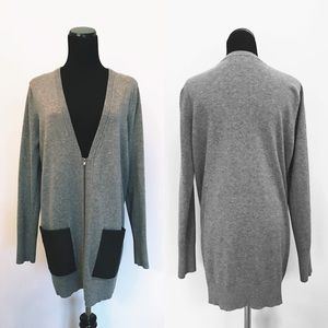 Banana Republic Cardigan w/ Faux Leather Pockets