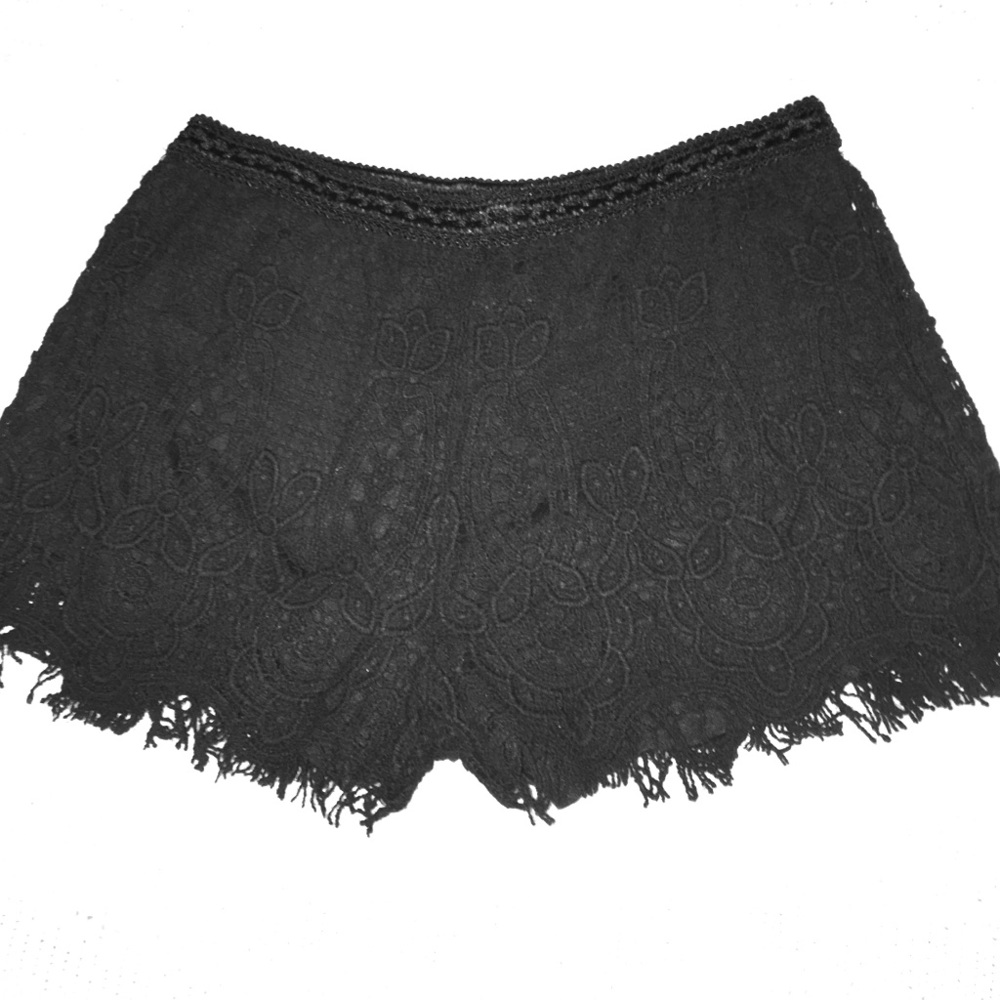 Black mini shorts