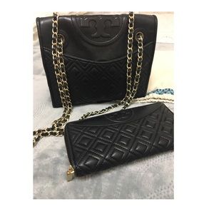 tory burch medium fleming bag with wallet