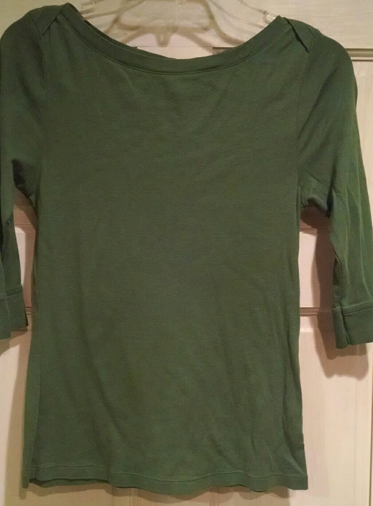 Old Navy Green Boatneck Top 3/4 Sleeves - size M