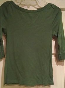 Old Navy Green Boatneck Top 3/4 Sleeves - size M