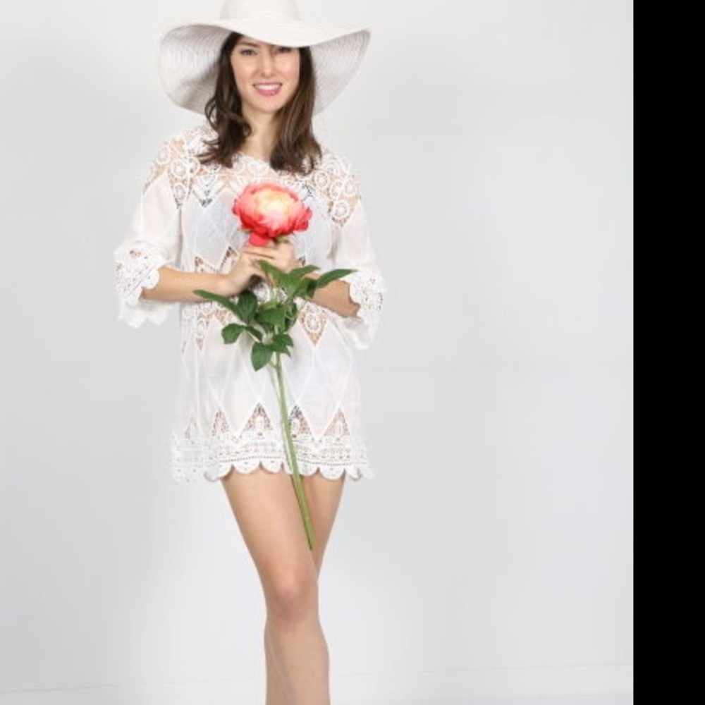 Hamptons white cover up