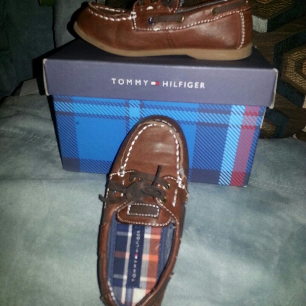 Tommy Hilfiger Leather Moccasins Child Size 10
