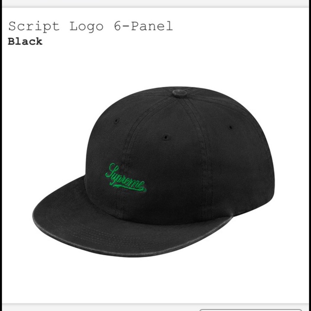 Supreme Black Script Hat sold out