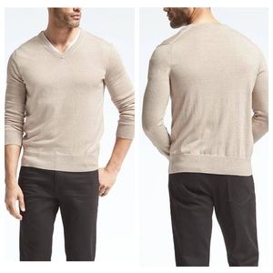 Banana Republic Men's Silk Cotton Cashmere Vee