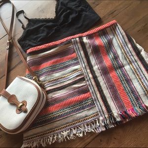 Zara Bright Aztec Mini Skirt