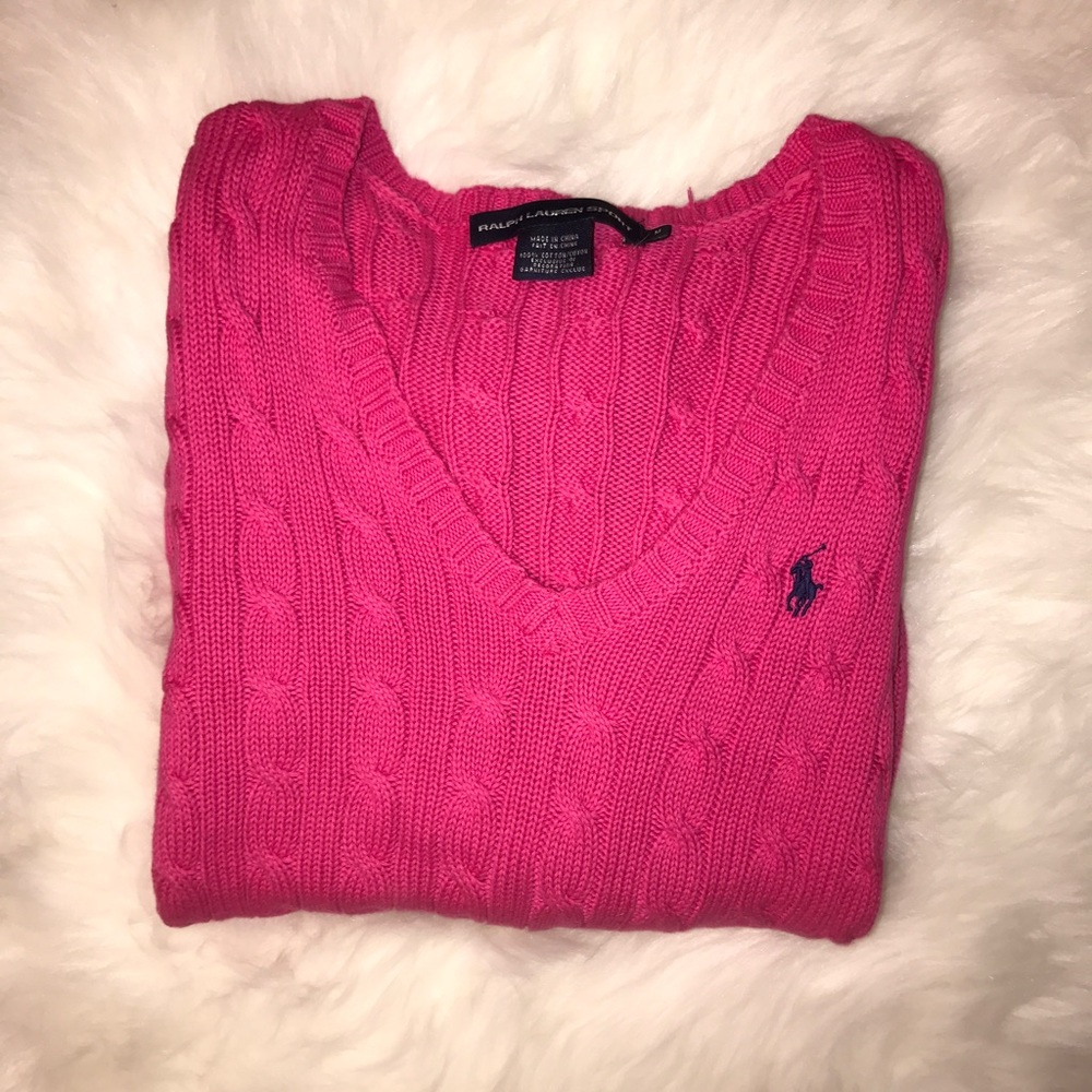 Ralph Lauren pink sweater ✨