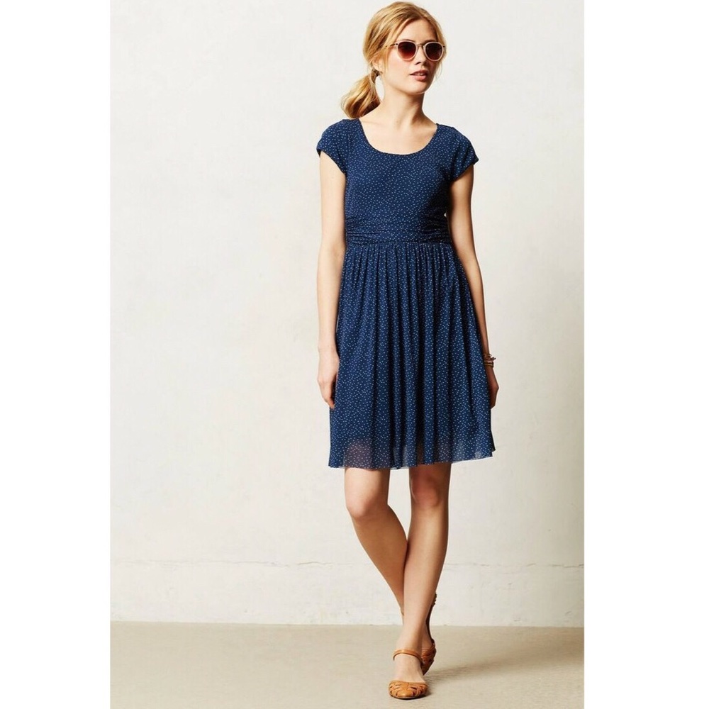 Anthropologie dotted swing dress