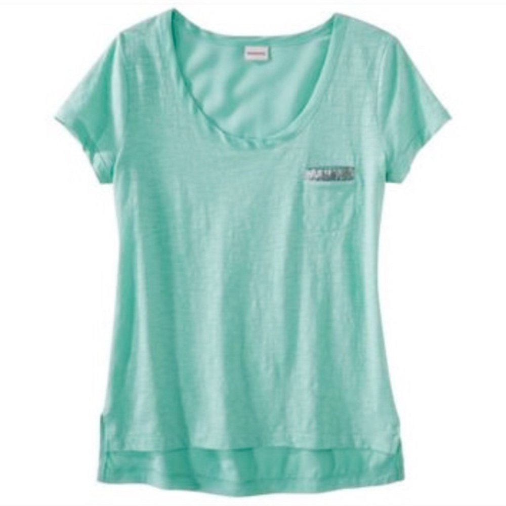 NWOT Merona Scoop neck teal t-shirt