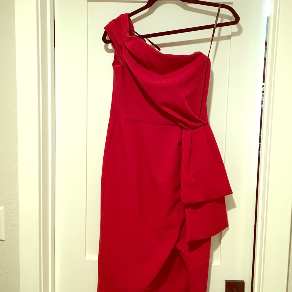 Black halo cocktail dress