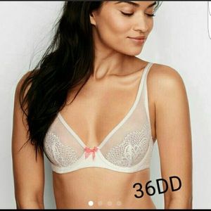 Victoria's Secret lace unlined demi 36 DD