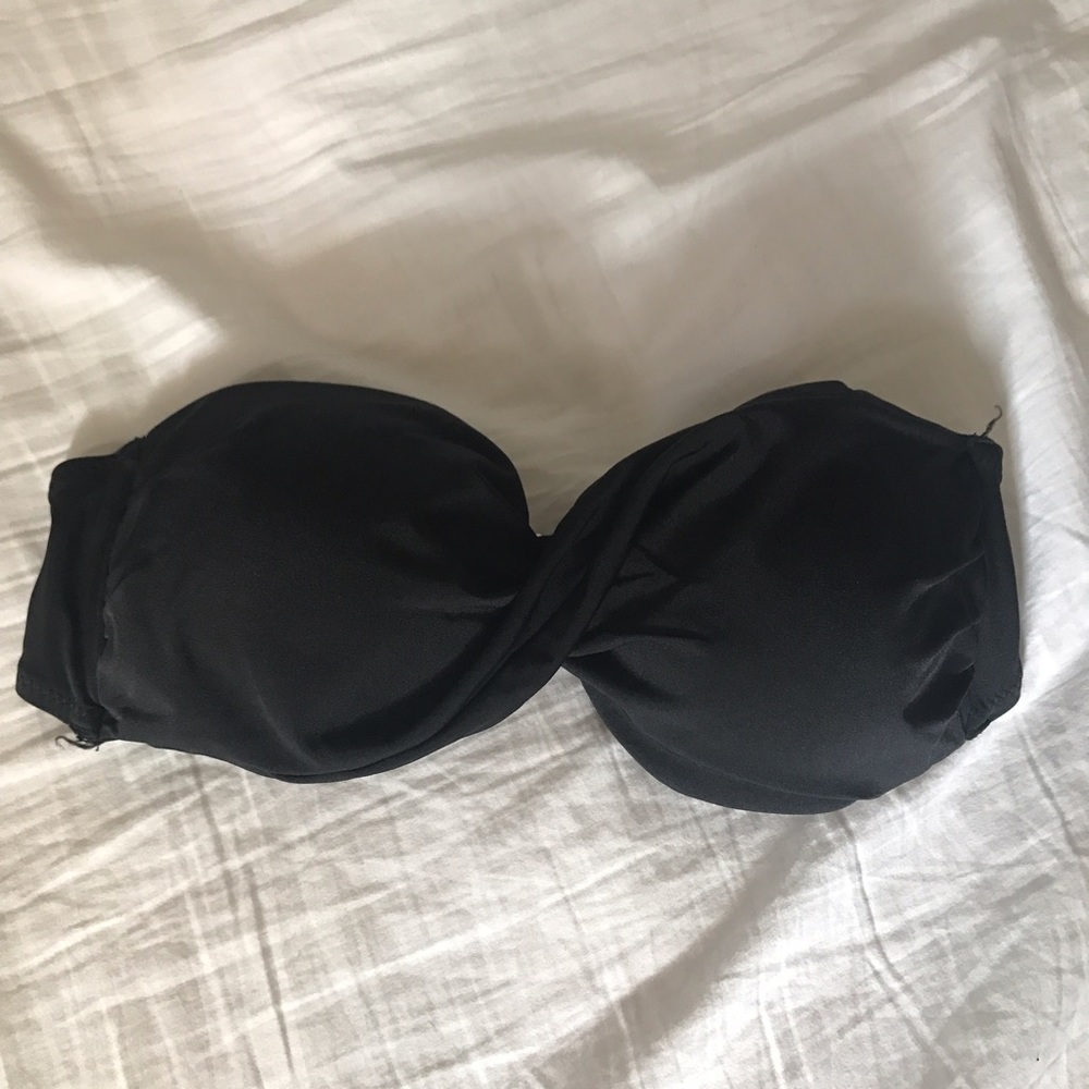 H&M Black Strapless Bikini Top
