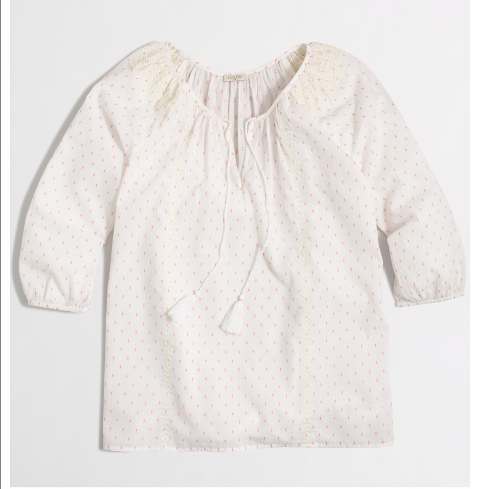 J. Crew Embroidered Beach Top