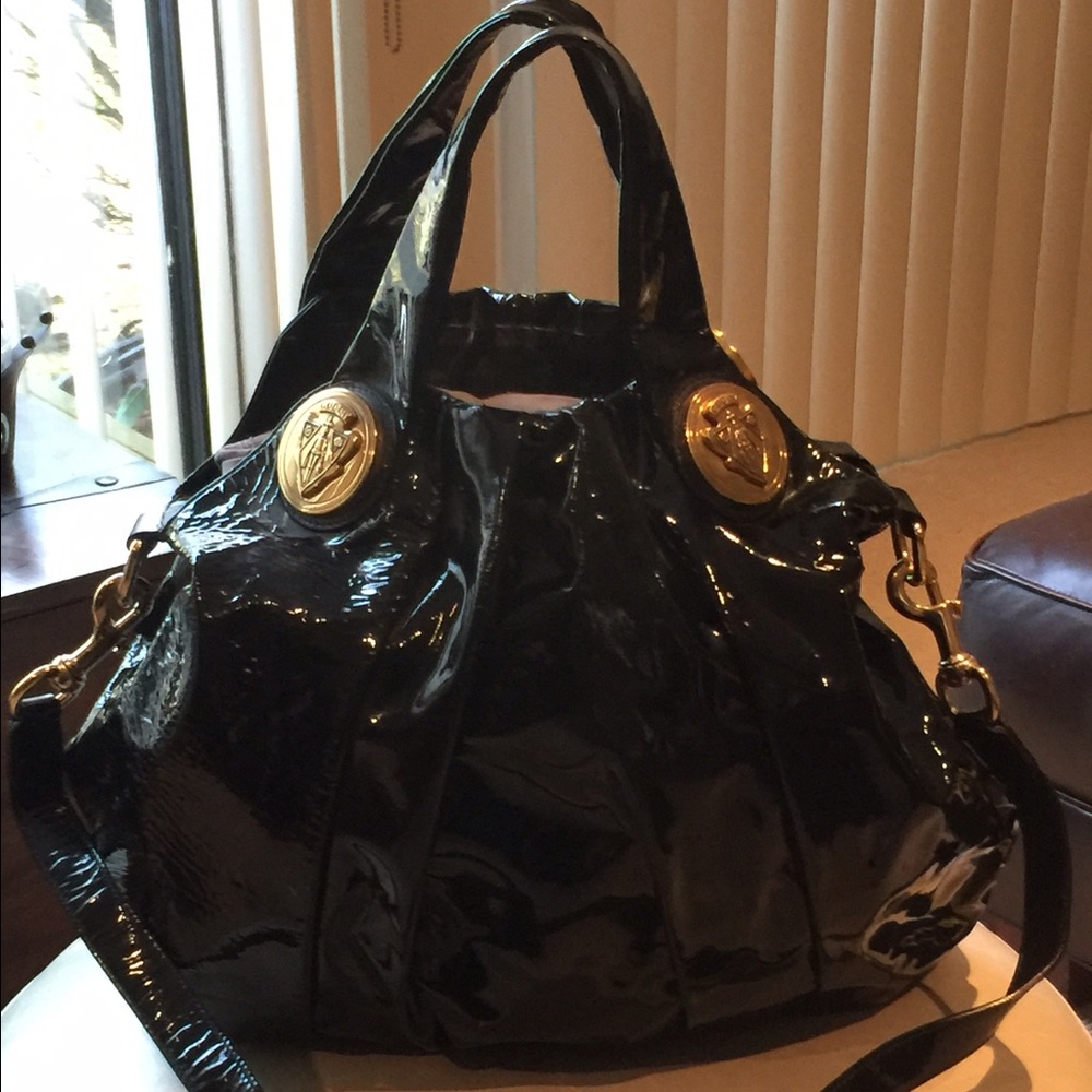 Gucci - Patent Leather Hysteria Handle Bag, Black - Picture 4 of 5