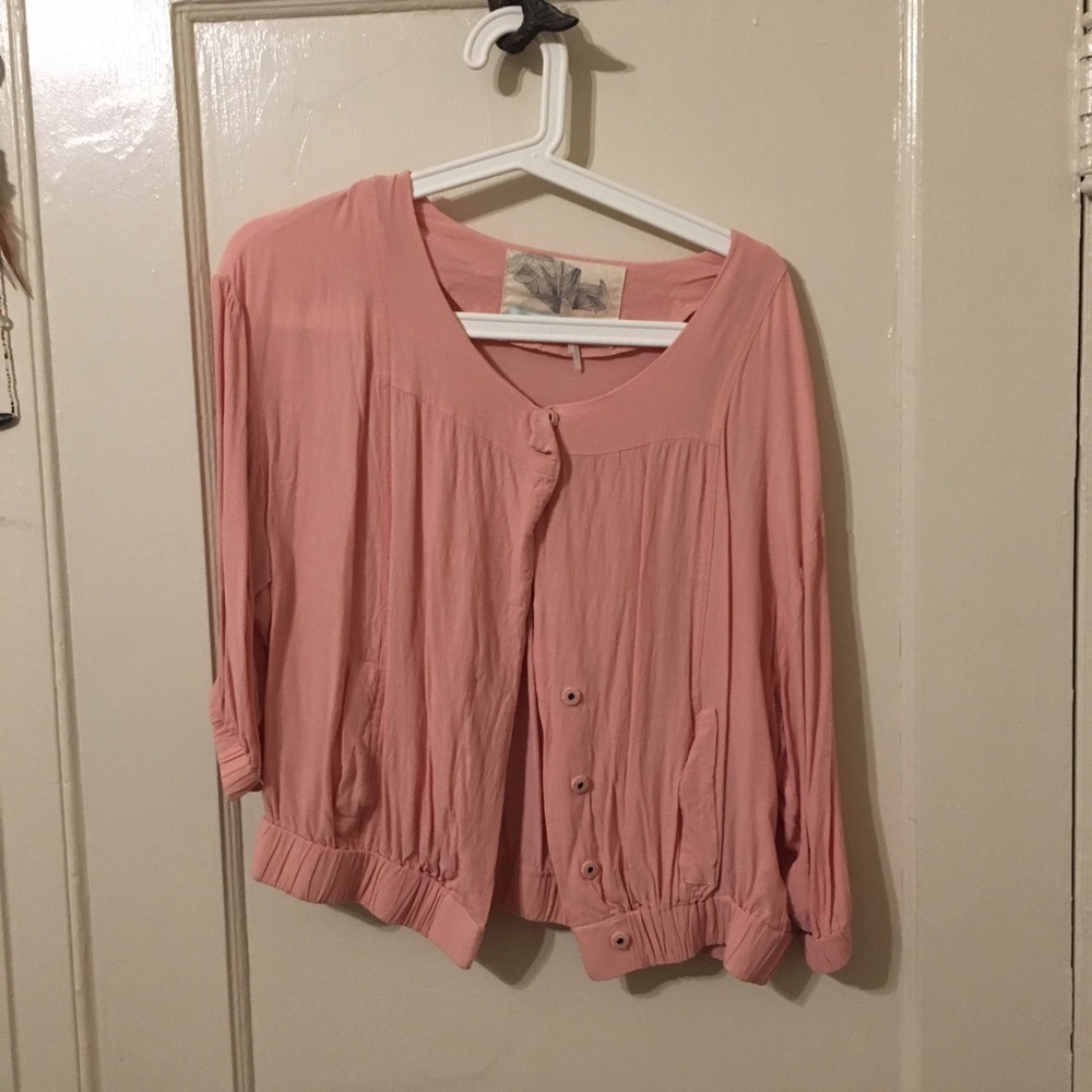 Peach pink Urban Outfitters button down blouse