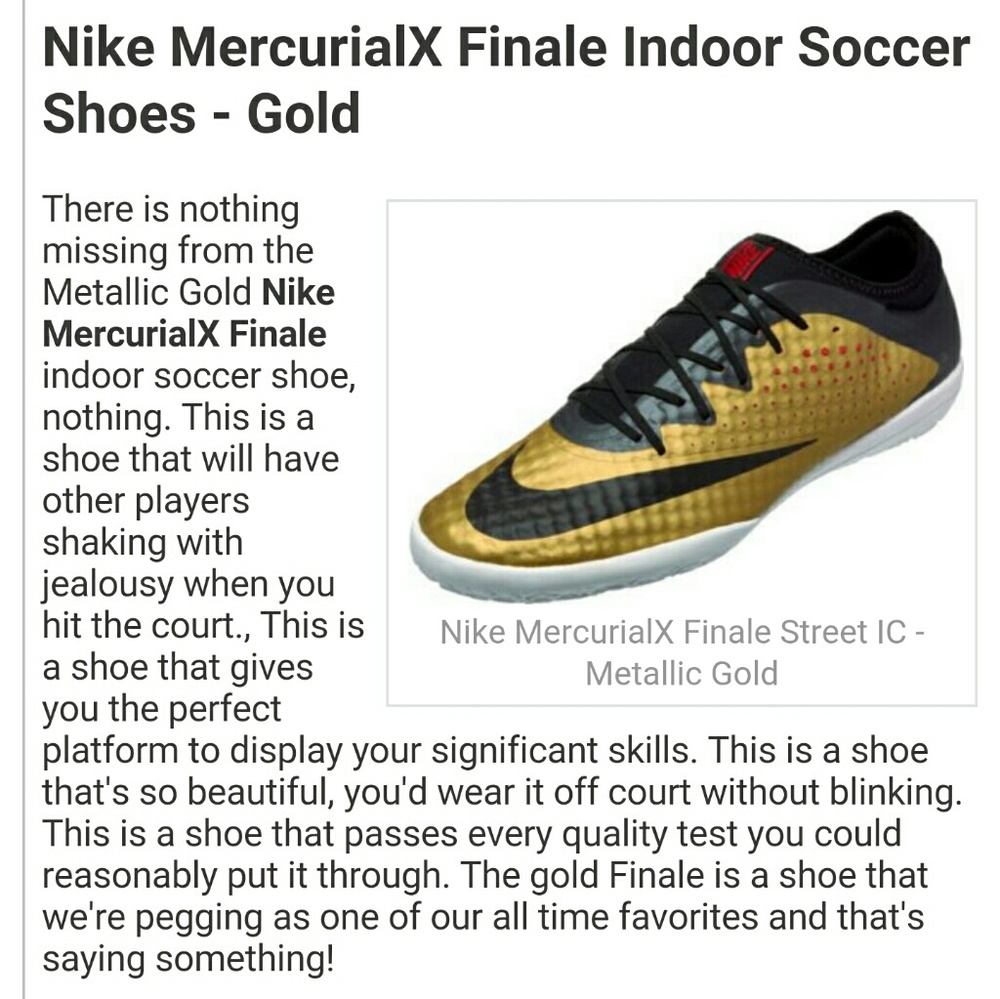 Mens Nike Indoor soccer shoes