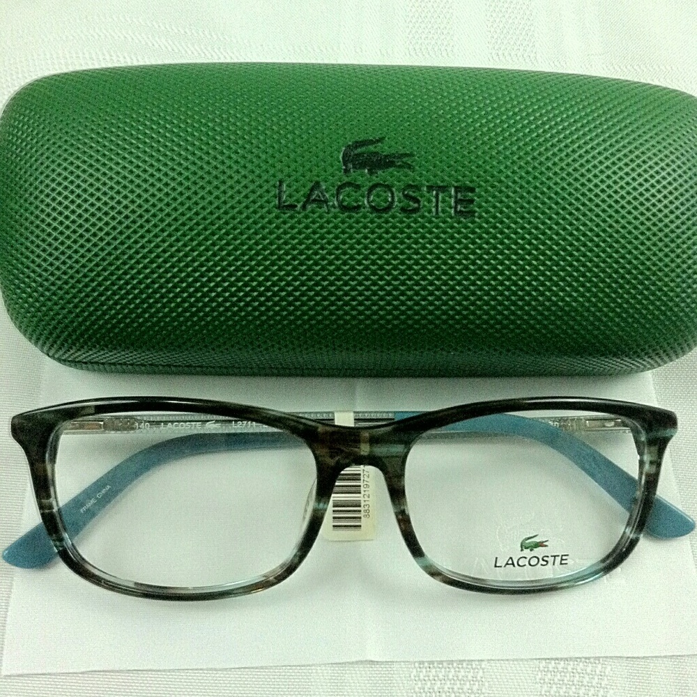 NEW Lacoste women's eyeglass frames case/cloth NEW