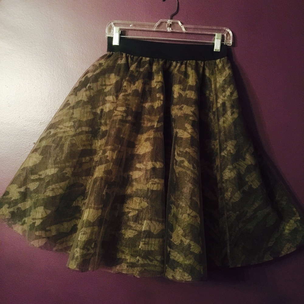 Tulle Army Fatigue Skirt