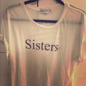 Wildfox Short Sleeve "Sisters" Tee