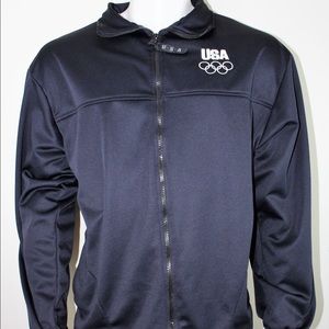 USA Olympic zip front jacket navy blue