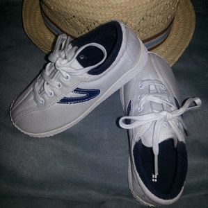 Tretorn White and Navy sneakers. New. Size 9T