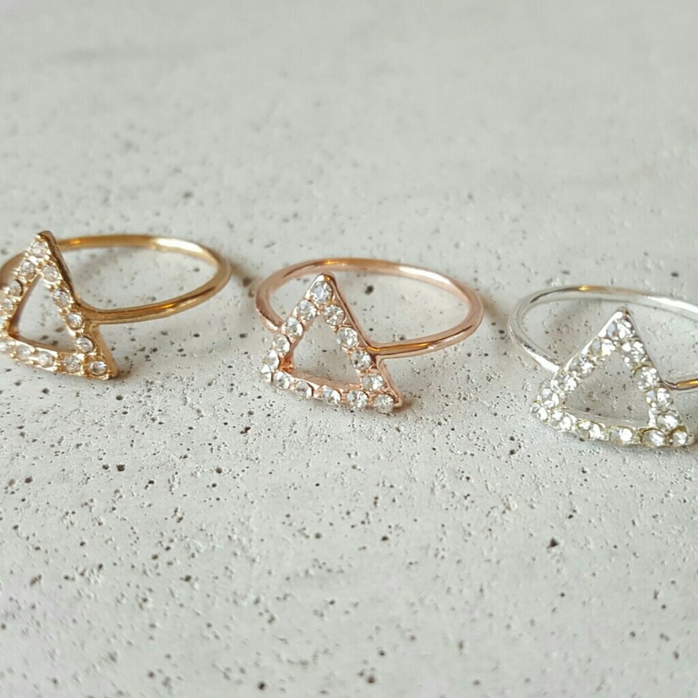 Triangle geometry dainty ring geometric