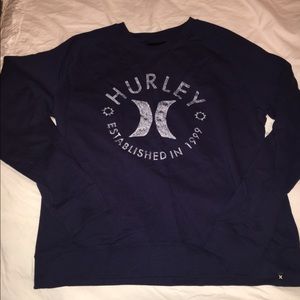 Hurley, navy blue, lightweight crew neck