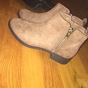 Taupe ankle booties