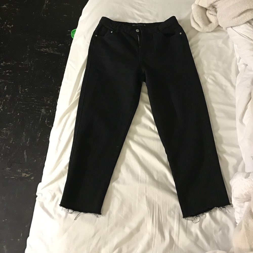 Zara cropped mom jeans