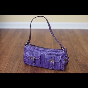 Dooney & Bourke purple alligator shoulder bag