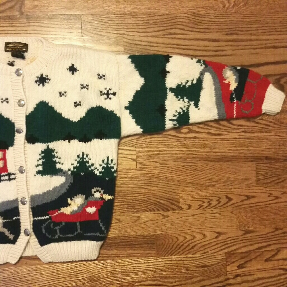 Vintage Eddie Bauer Winter Wonderland Wool Sweater