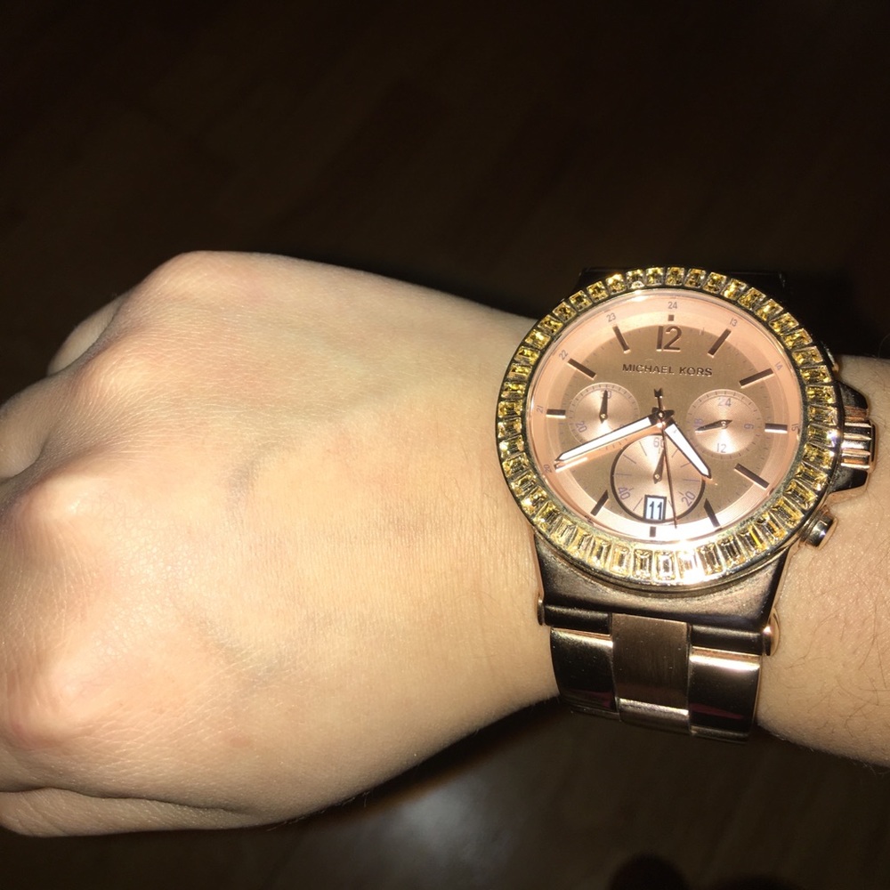 Michael Kors Rose Gold Watch with Diamonds