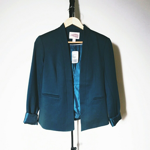 Forever 21 Jackets & Blazers - Teal Blazer with Satin Interior