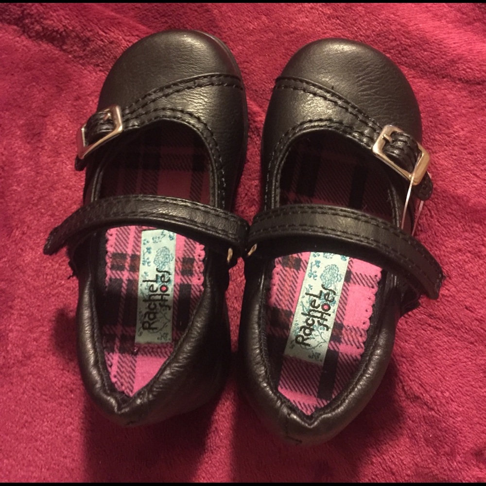Size 7T girls black dress shoes