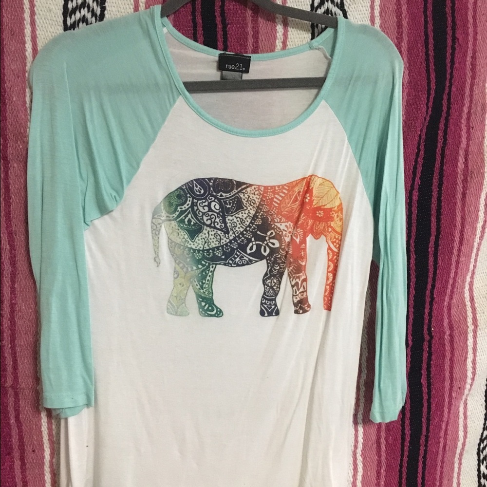 Elephant baseball tee