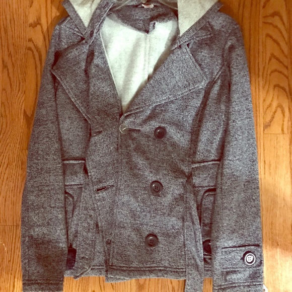 BONGO Jackets & Blazers - BONGO GRAY PEACOAT