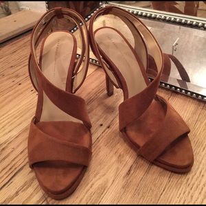 Women's Zara Basic Caramel Brown Heels Size 36
