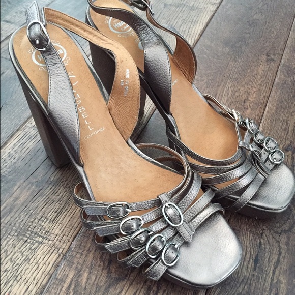 Jeffrey Campbell chunky heel sandal platinum - Picture 2 of 4