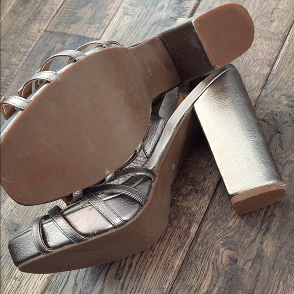 Jeffrey Campbell chunky heel sandal platinum - Picture 4 of 4
