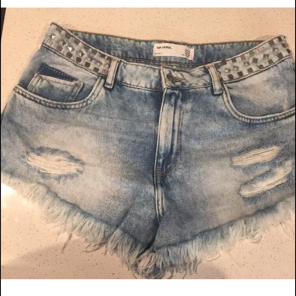 Zara hi waisted jean shorts sz 6