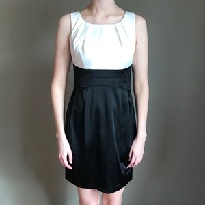 Black and White Sleeveless Dress