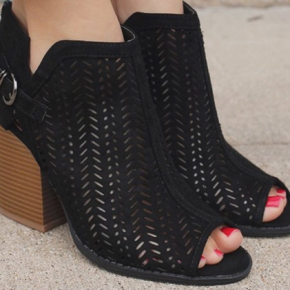 Black Buckle Booties - Picture 2 of 2