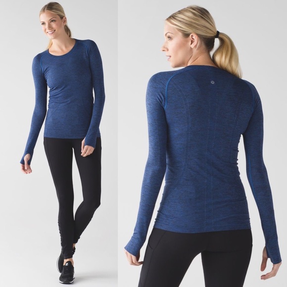 NWT Swiftly Tech Long Sleeve Crew sapphire blue - Picture 2 of 8