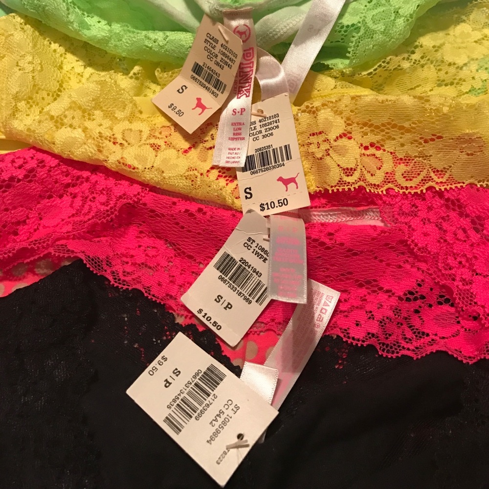 Set of 4 Pink victoria secret pantie bundle!