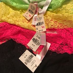 Set of 4 Pink victoria secret pantie bundle!