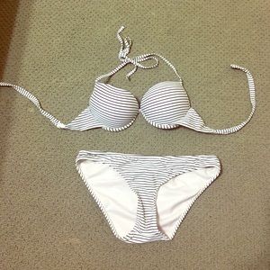 Cotton on striped bikini